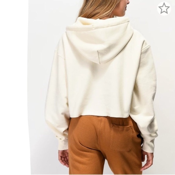 Champion Reverse Weave Old English Logo Cropped Hoodie Sweatshirt Size 2XL - Picture 4 of 10